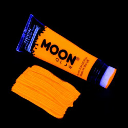 Maquillage fluo UV avec applicateur éponge - 75 ml - Orange