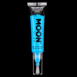Maquillage Fluo avec Applicateur Pinceau - 15 ml - Bleu