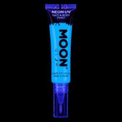 Maquillage Fluo avec Applicateur Pinceau - 15 ml - Bleu