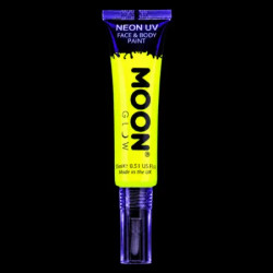 Maquillage Fluo avec Applicateur Pinceau - 15 ml - Jaune