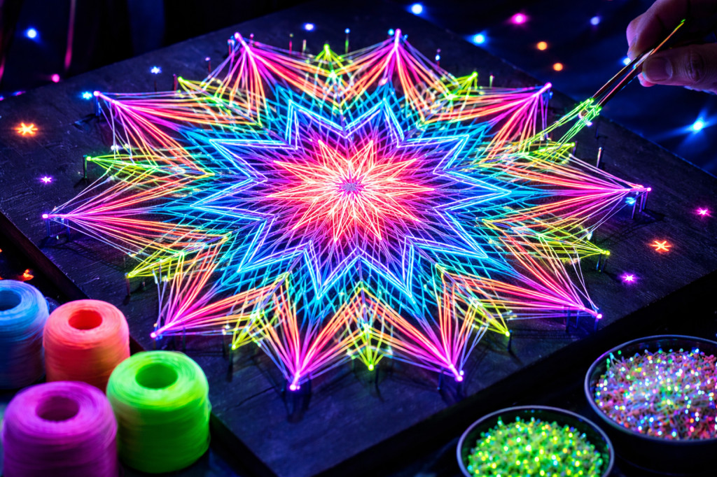String art fluo : la technique pour un rendu parfait
